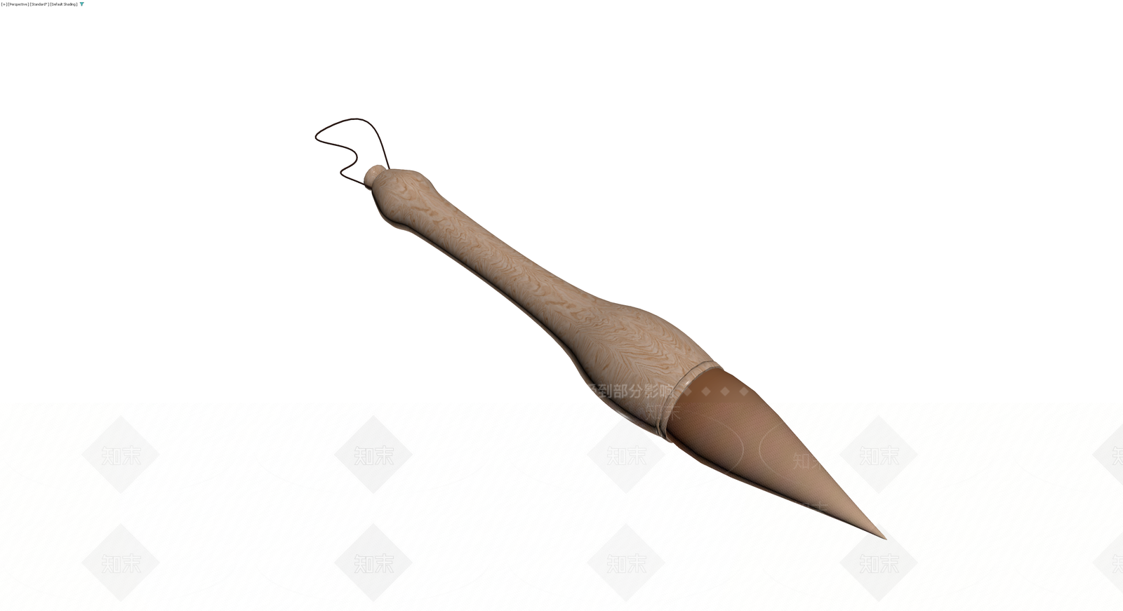 木纹手柄画笔模型3D模型下载【ID:1230591642】