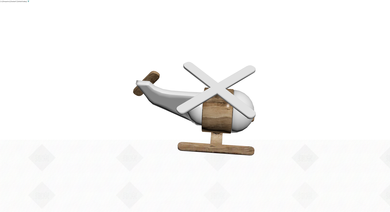 白木配色直升机模型3D模型下载【ID:1230579025】