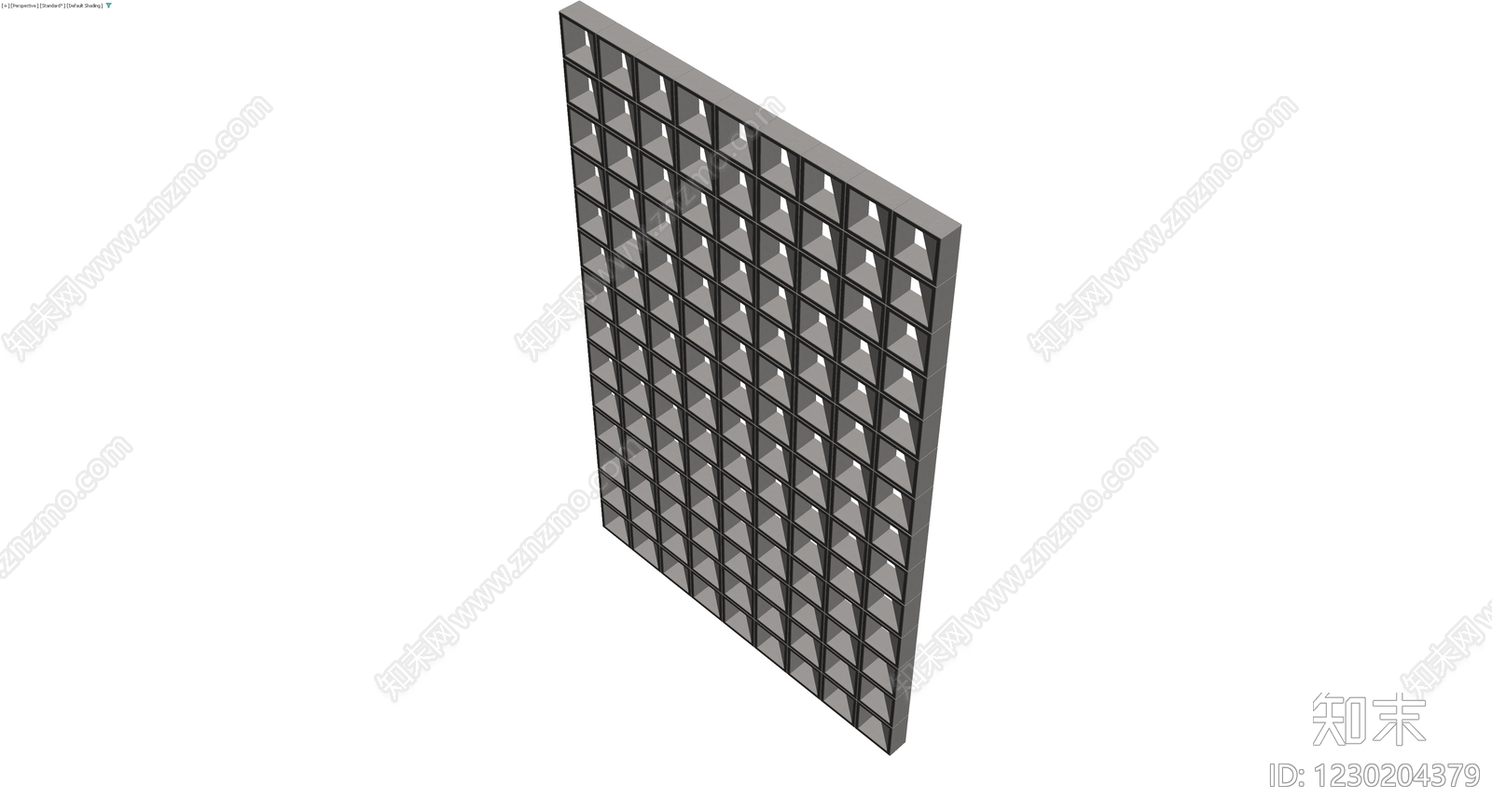 灰色镂空隔断格栅3D模型下载【ID:1230204379】