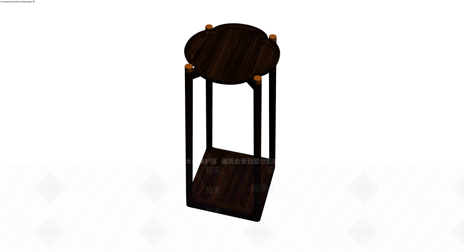深色木质花架3D模型下载【ID:1229617398】