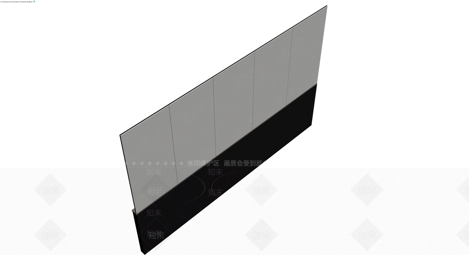 双拼配色隔断墙3D模型下载【ID:1230573219】