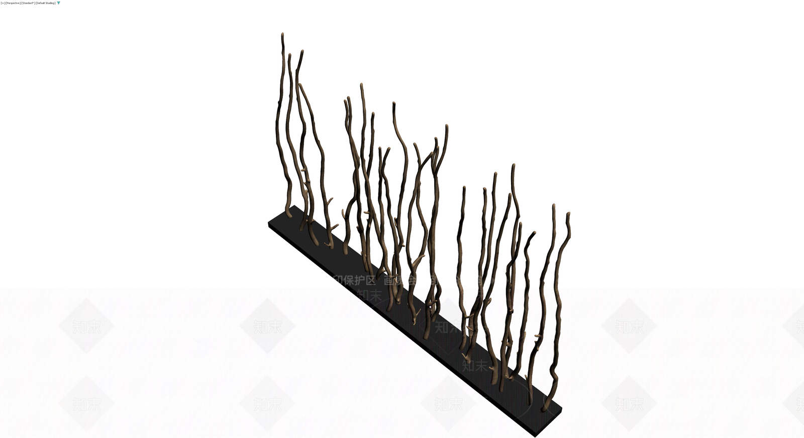枯枝植物景观组合3D模型下载【ID:1230596083】