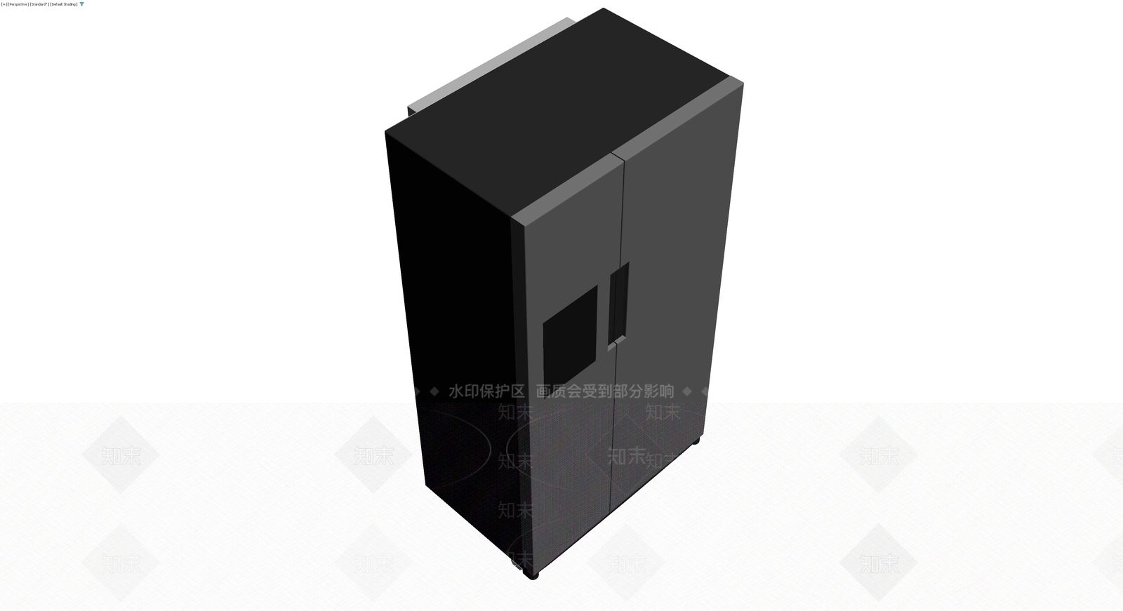 双开门冰箱灰模3D模型下载【ID:1229659154】