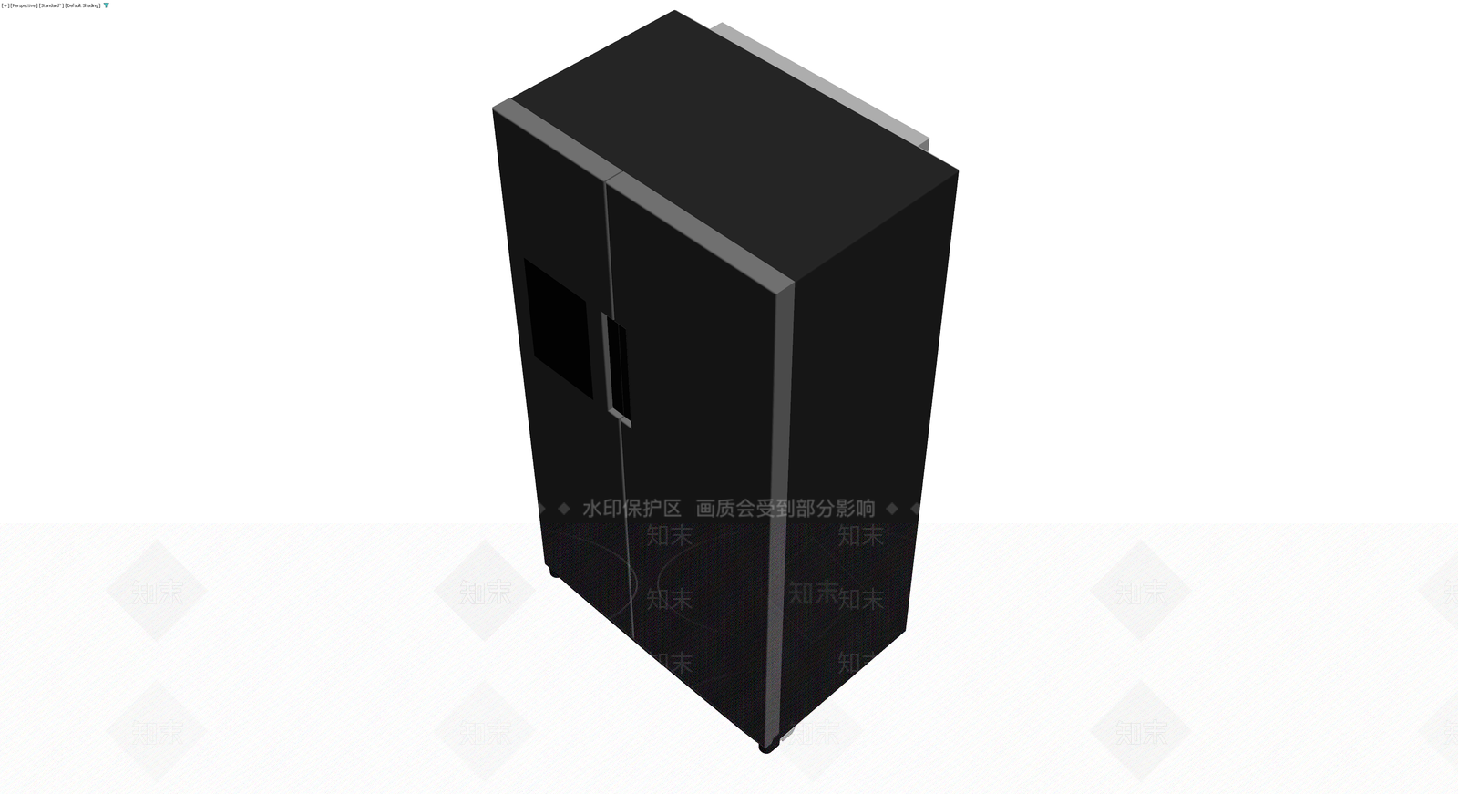 双开门冰箱灰模3D模型下载【ID:1229659154】