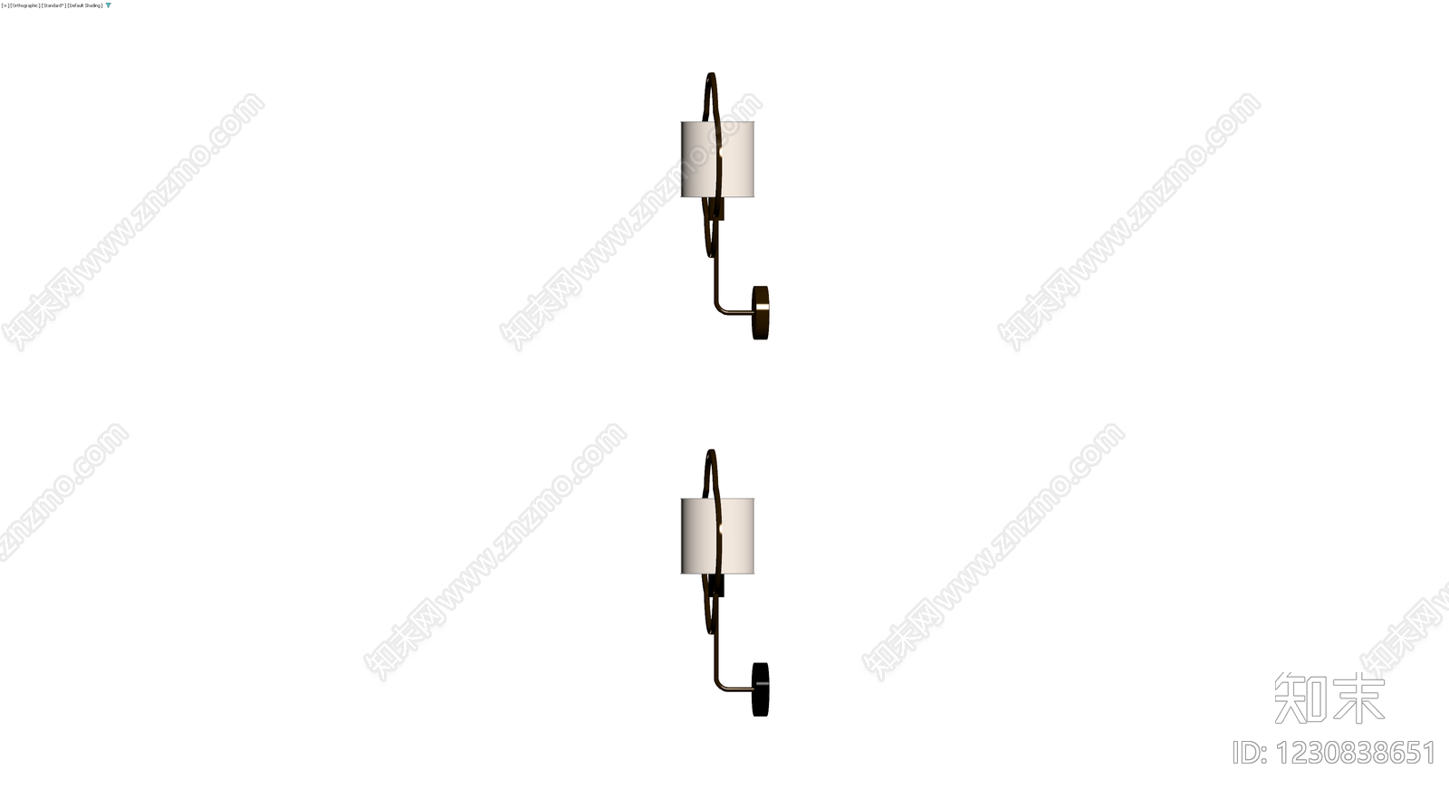 中式花型壁灯3D模型下载【ID:1230838651】