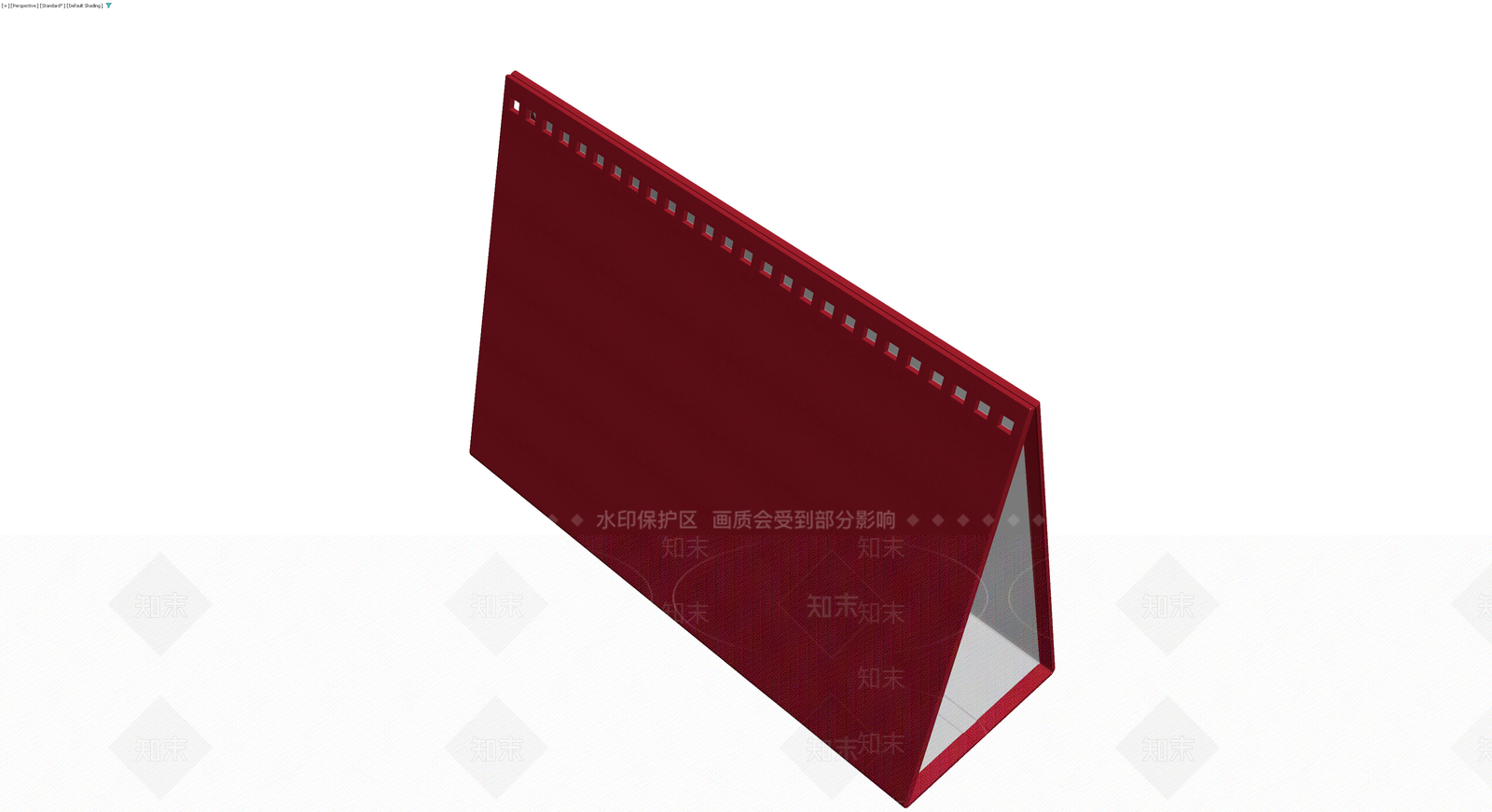 红色螺旋装订台历3D模型下载【ID:1229642770】