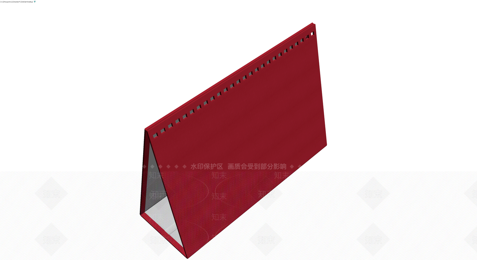 红色螺旋装订台历3D模型下载【ID:1229642770】