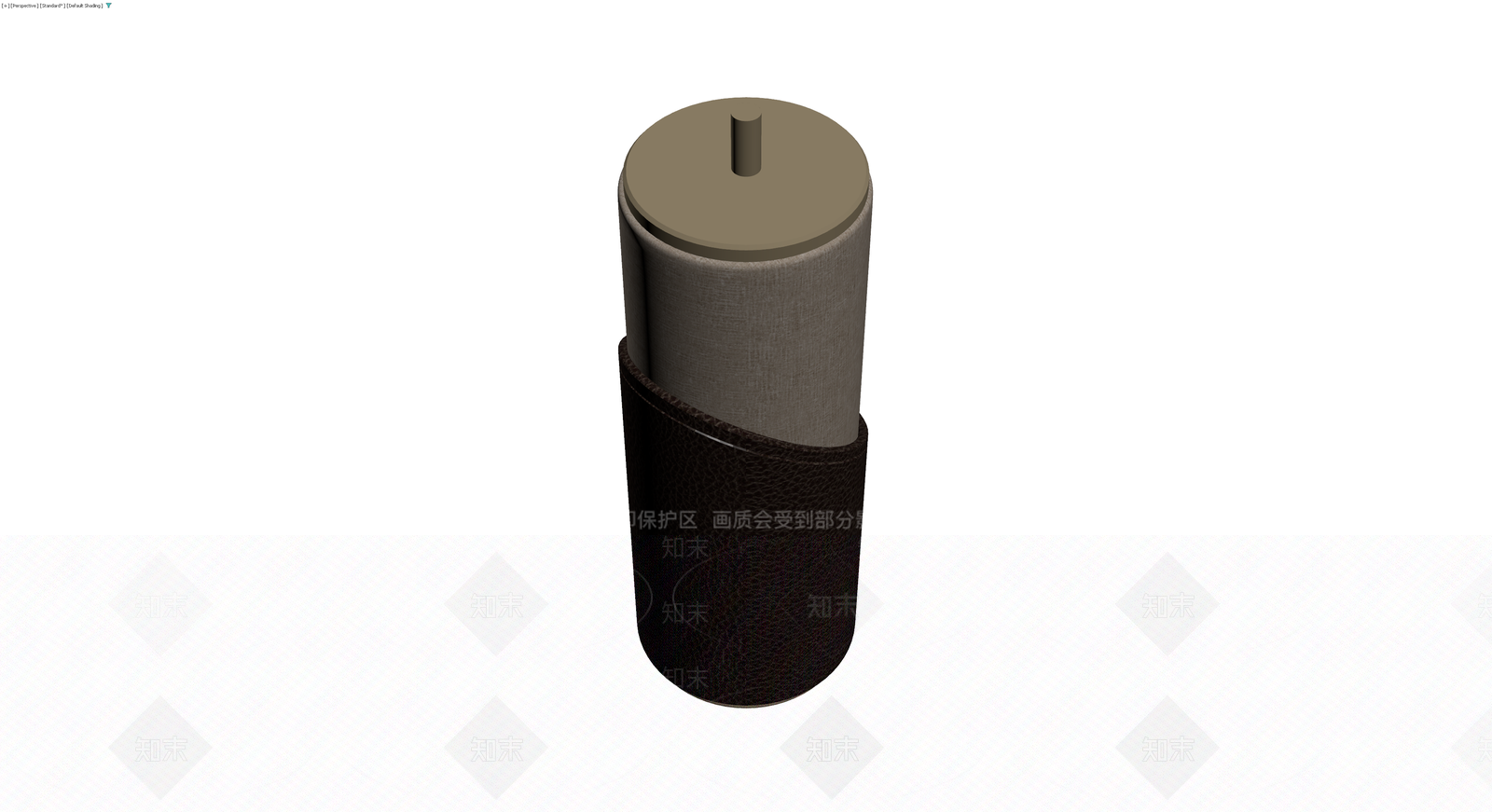 圆柱形带皮套容器3D模型下载【ID:1229624315】