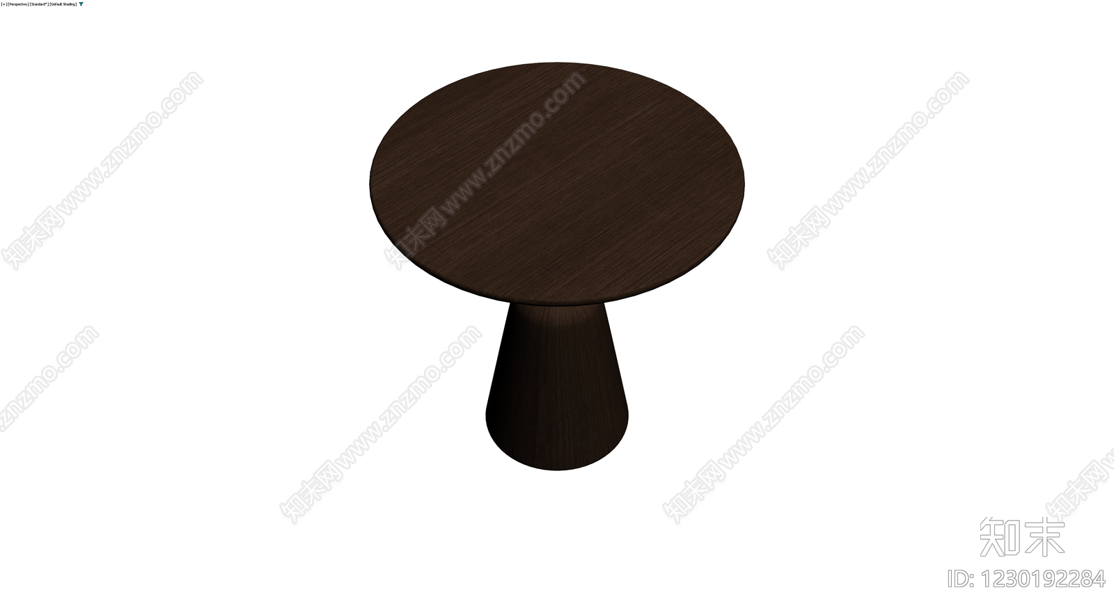 深色木纹圆几3D模型下载【ID:1230192284】