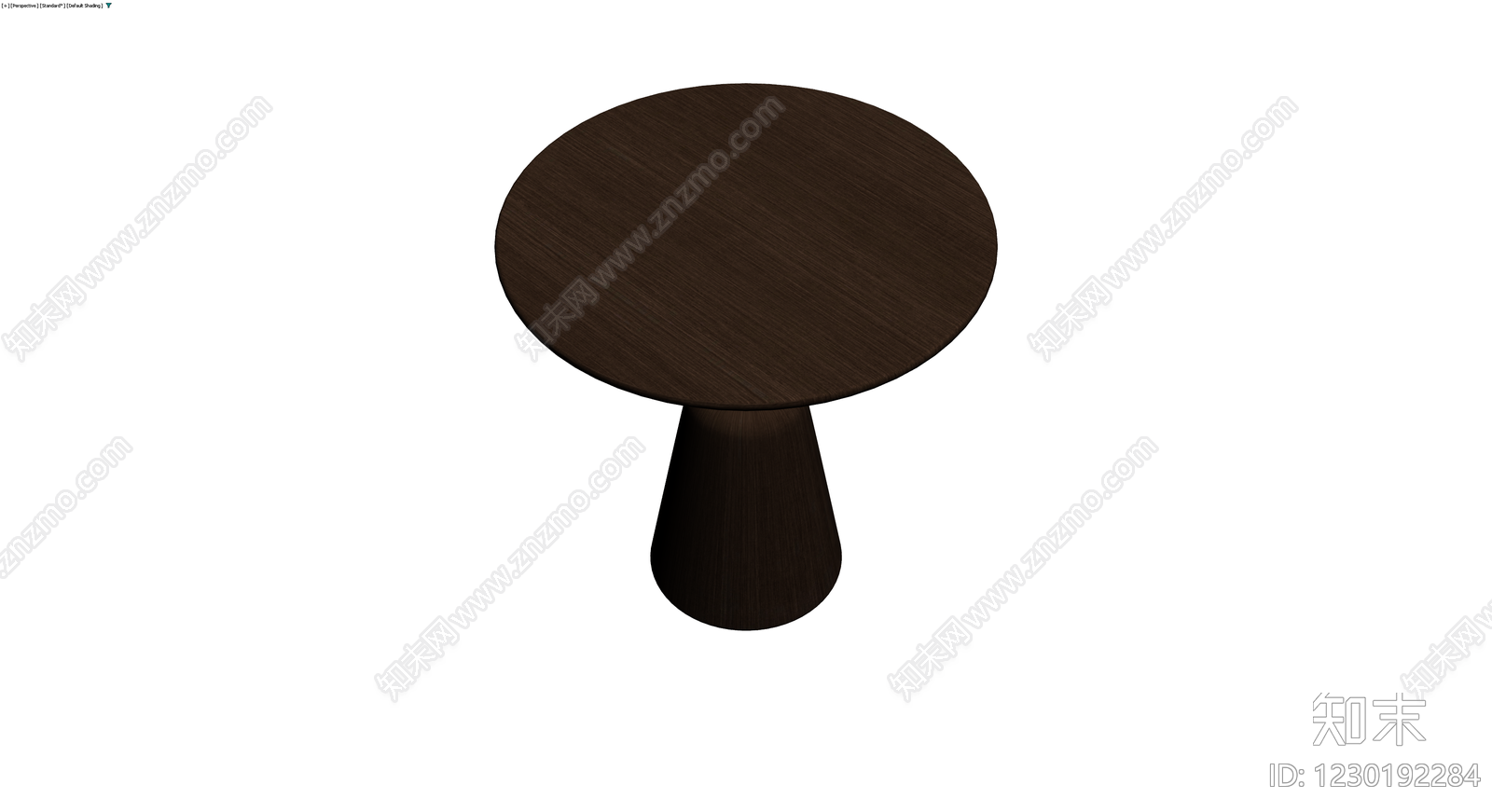 深色木纹圆几3D模型下载【ID:1230192284】