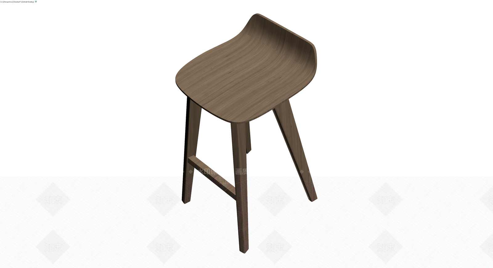 木质高脚凳3D模型下载【ID:1230383966】