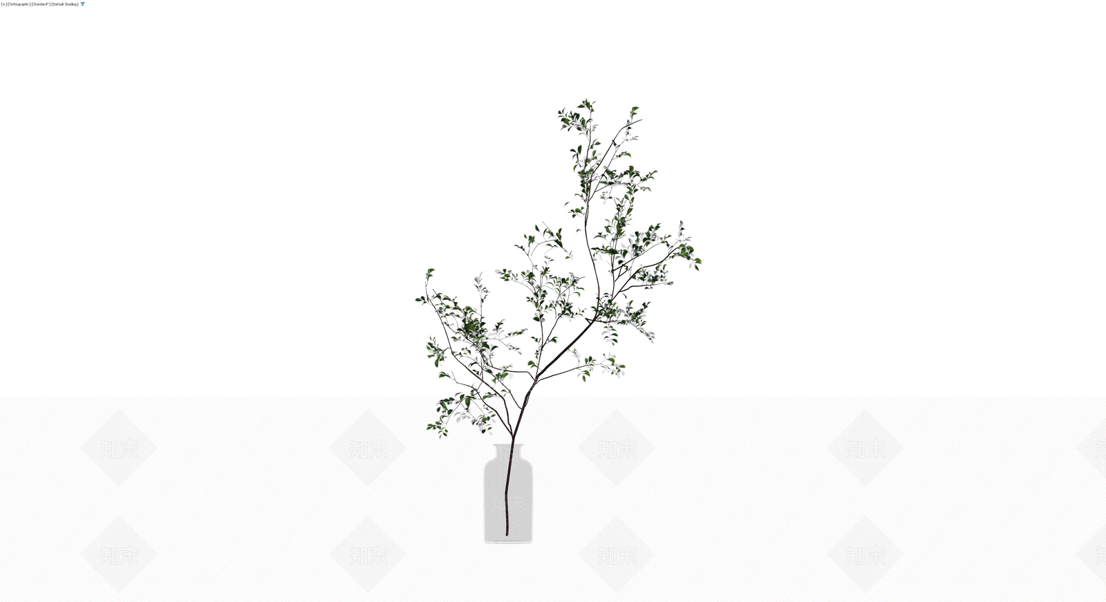 瓶中绿植盆栽3D模型下载【ID:1230668482】