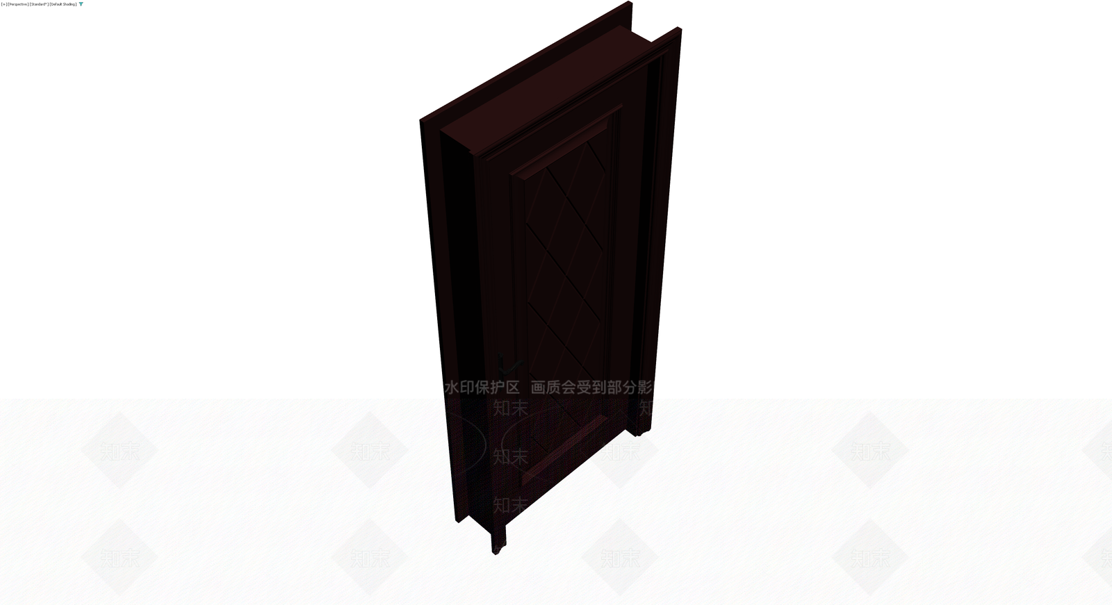 深色镶格纹成品门3D模型下载【ID:1230559984】
