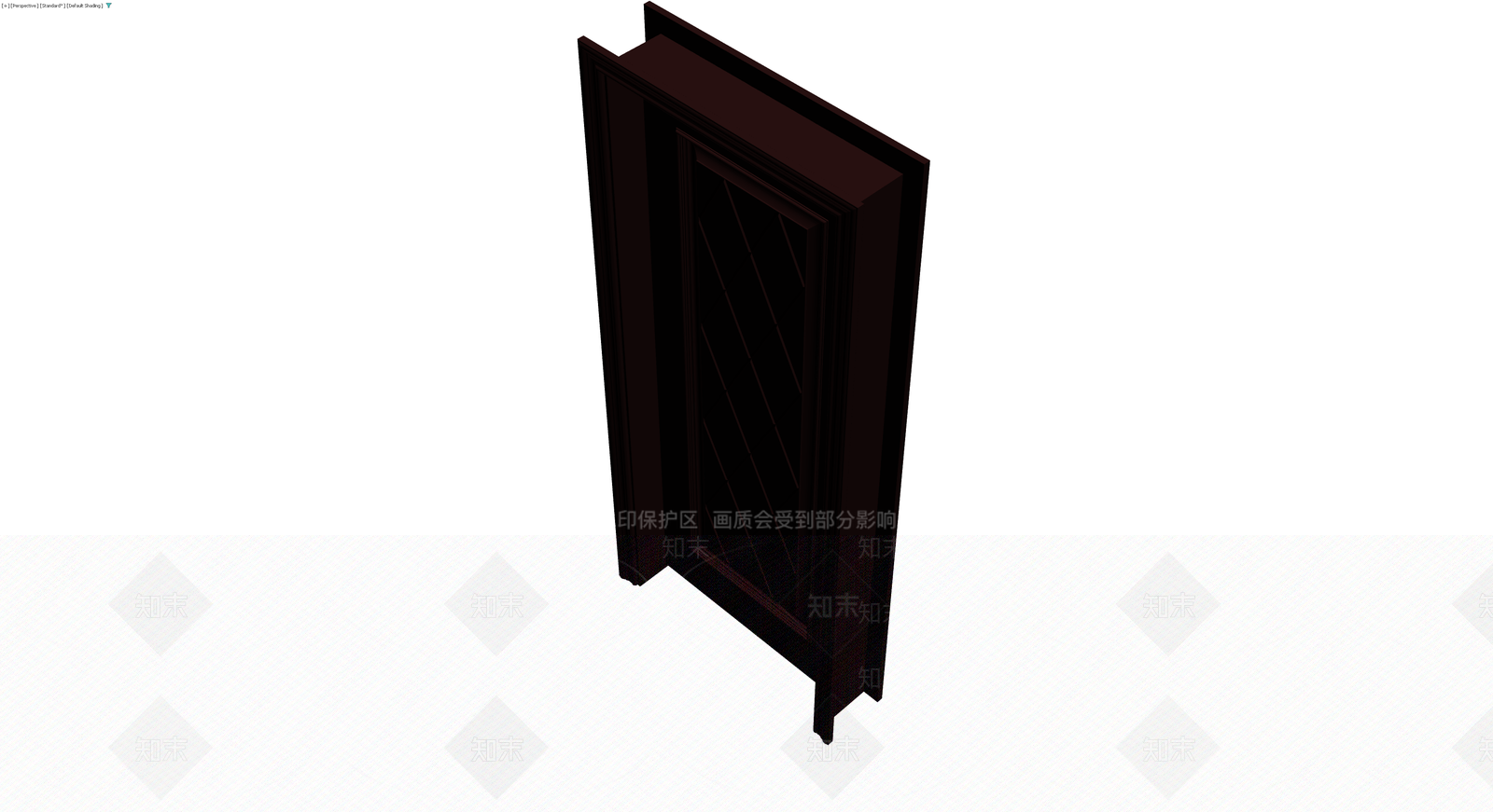 深色镶格纹成品门3D模型下载【ID:1230559984】