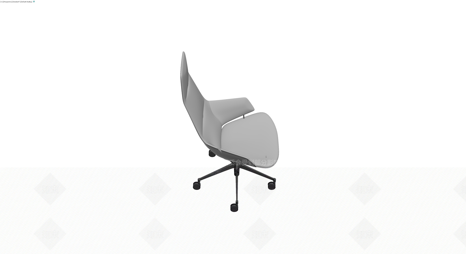 现代灰色办公椅3D模型下载【ID:1230364561】