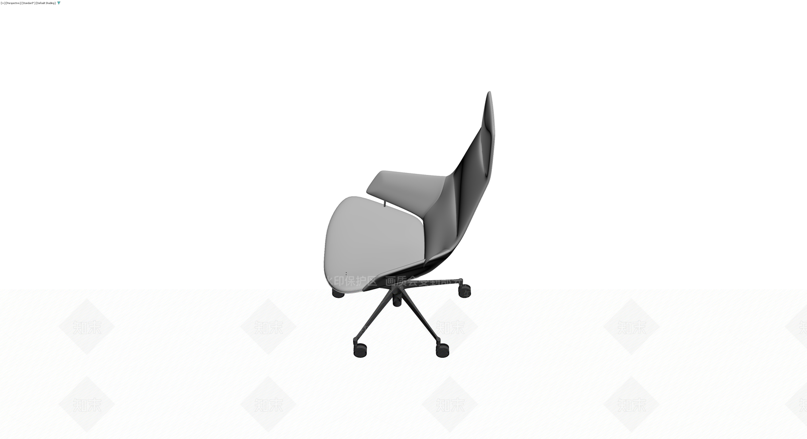 现代灰色办公椅3D模型下载【ID:1230364561】