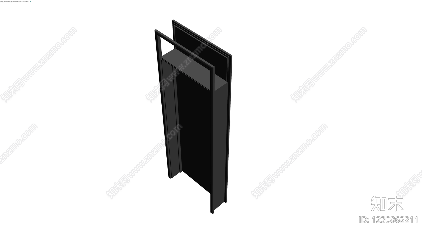 现代单开门带门框3D模型下载【ID:1230862211】