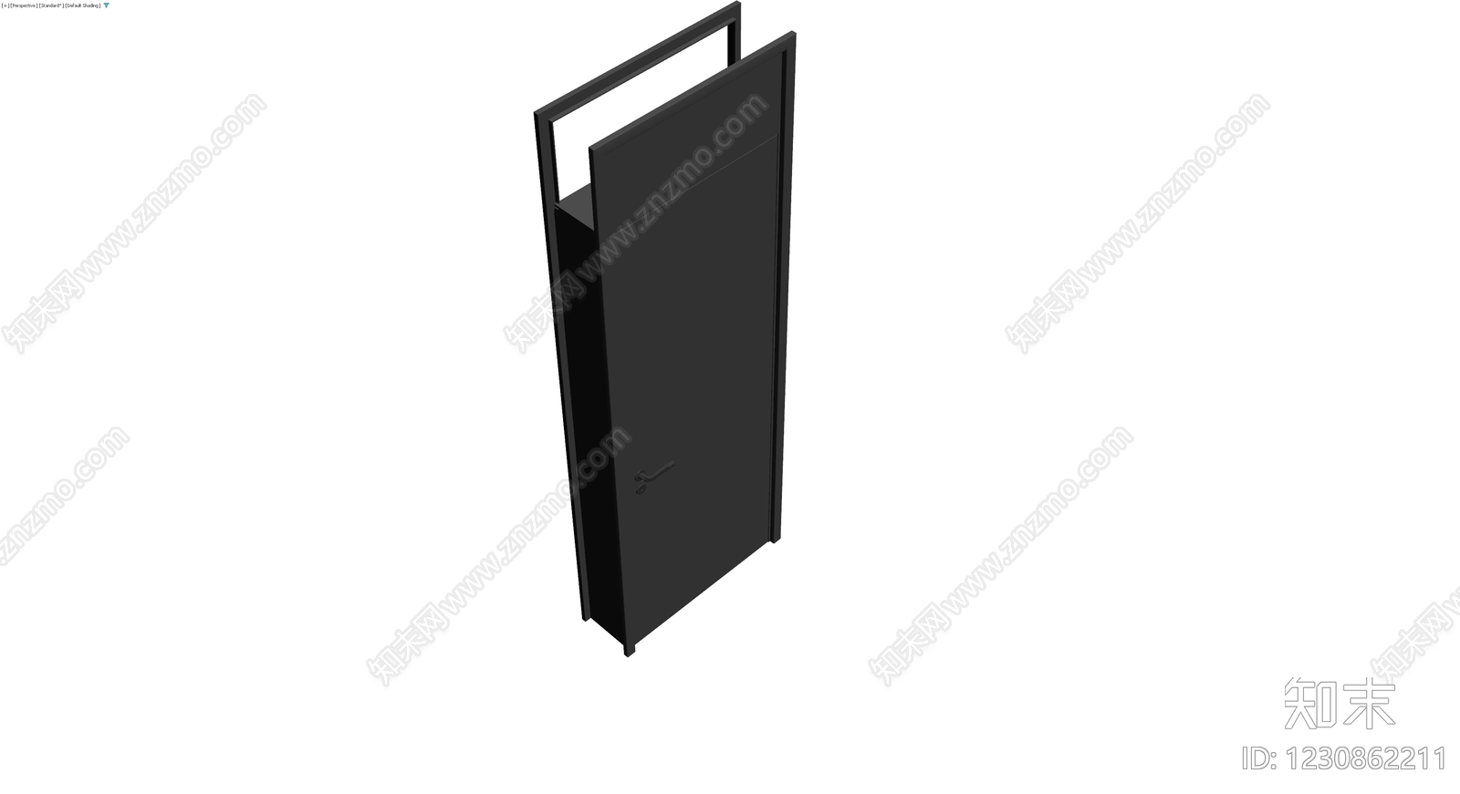 现代单开门带门框3D模型下载【ID:1230862211】