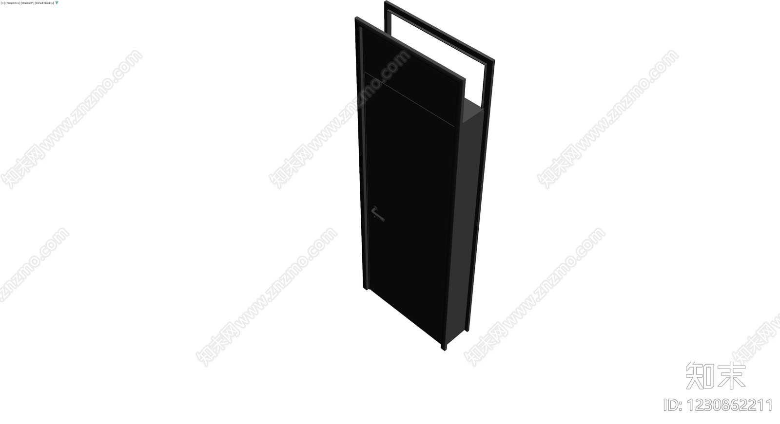 现代单开门带门框3D模型下载【ID:1230862211】