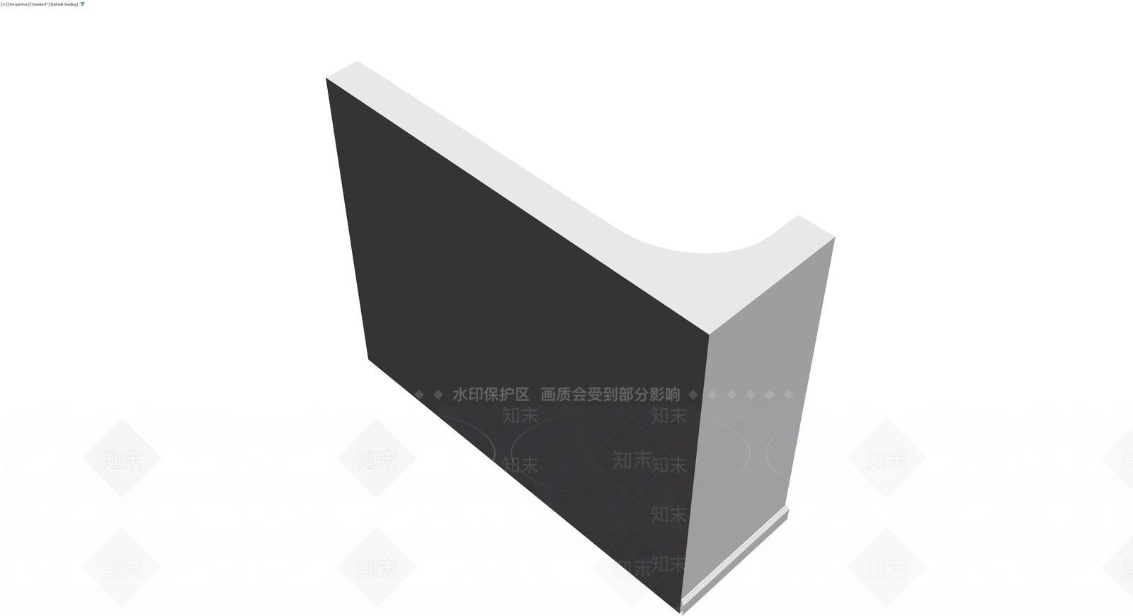 弧形装饰隔断墙3D模型下载【ID:1230463364】
