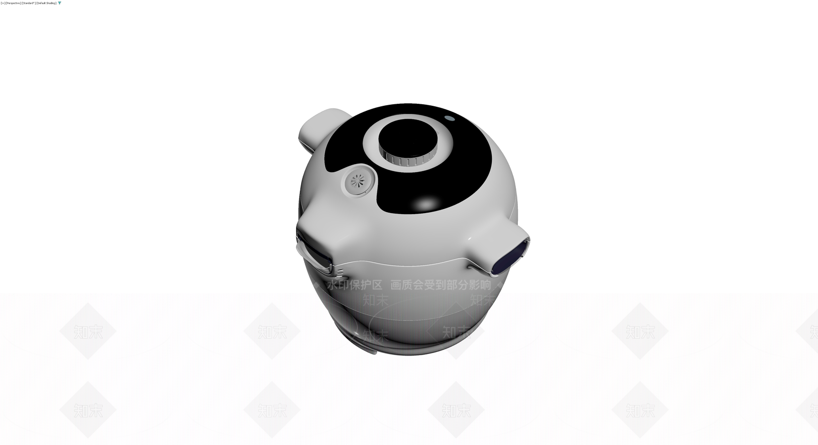黑白配色智能电饭煲3D模型下载【ID:1230118752】