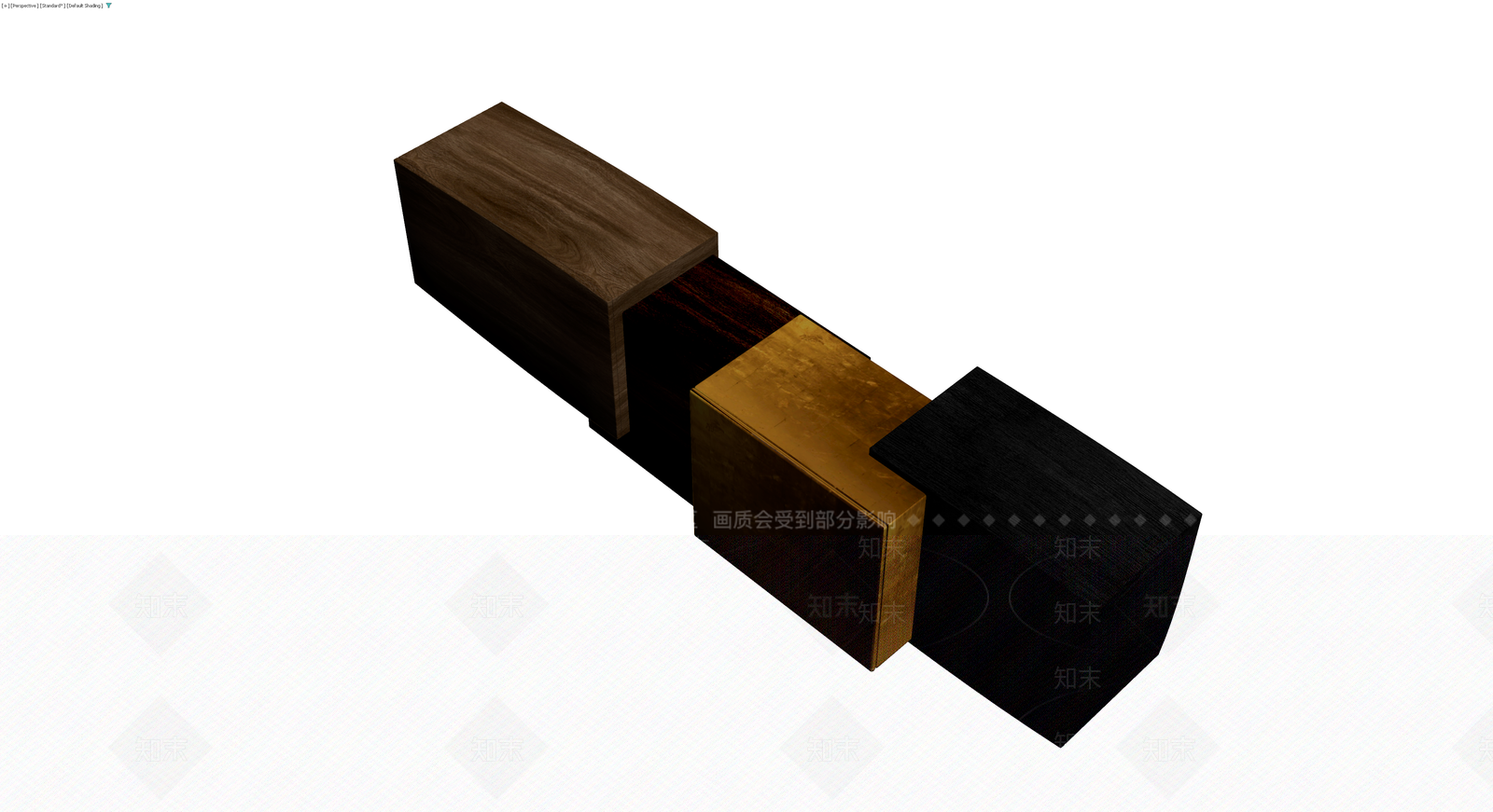 多材质拼接长方体3D模型下载【ID:1230372584】