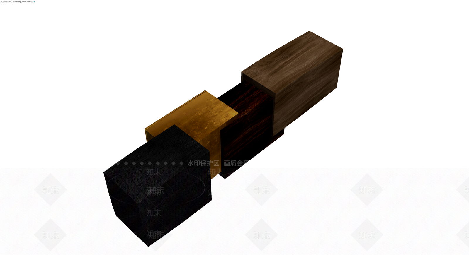 多材质拼接长方体3D模型下载【ID:1230372584】