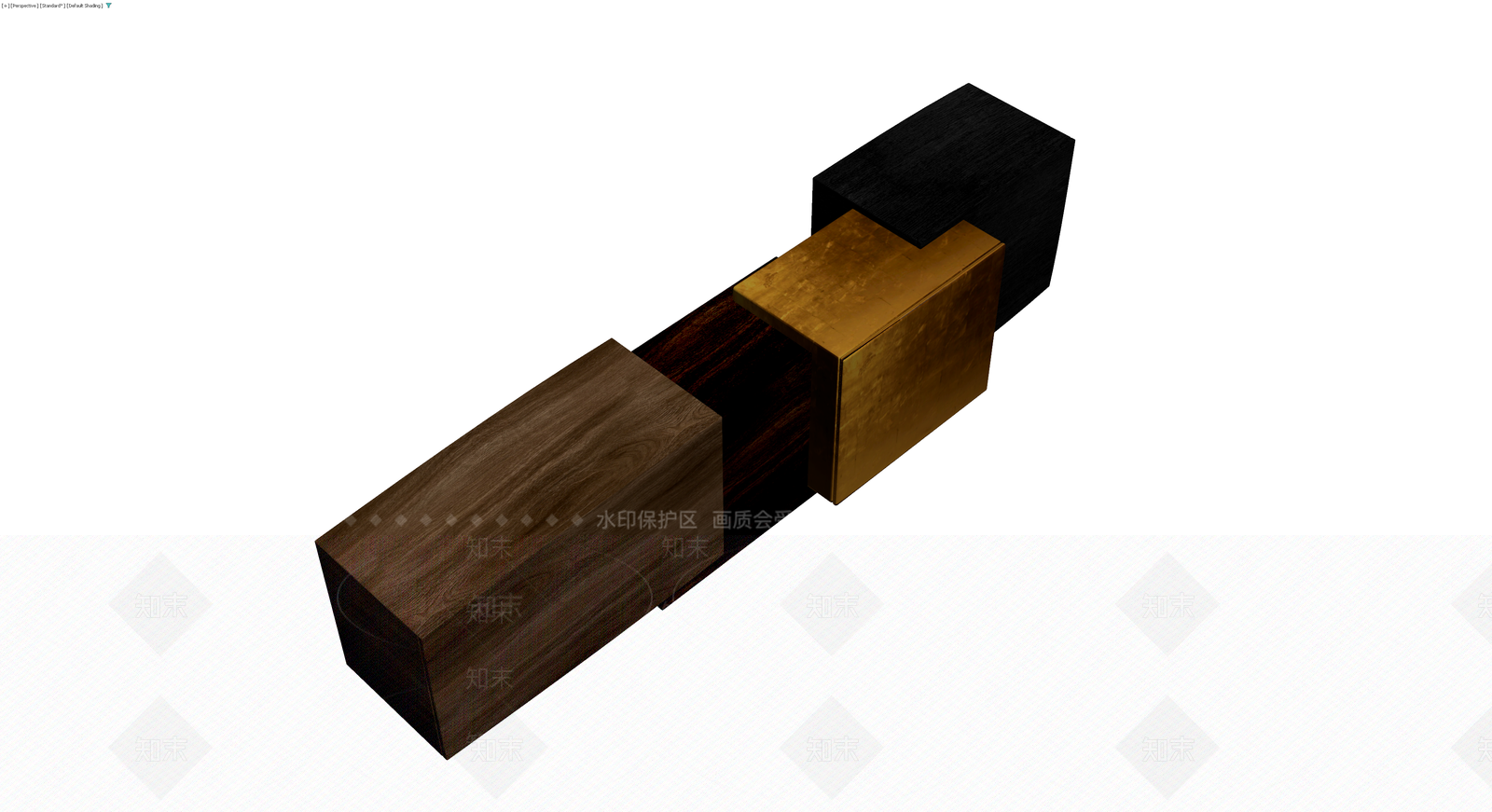多材质拼接长方体3D模型下载【ID:1230372584】