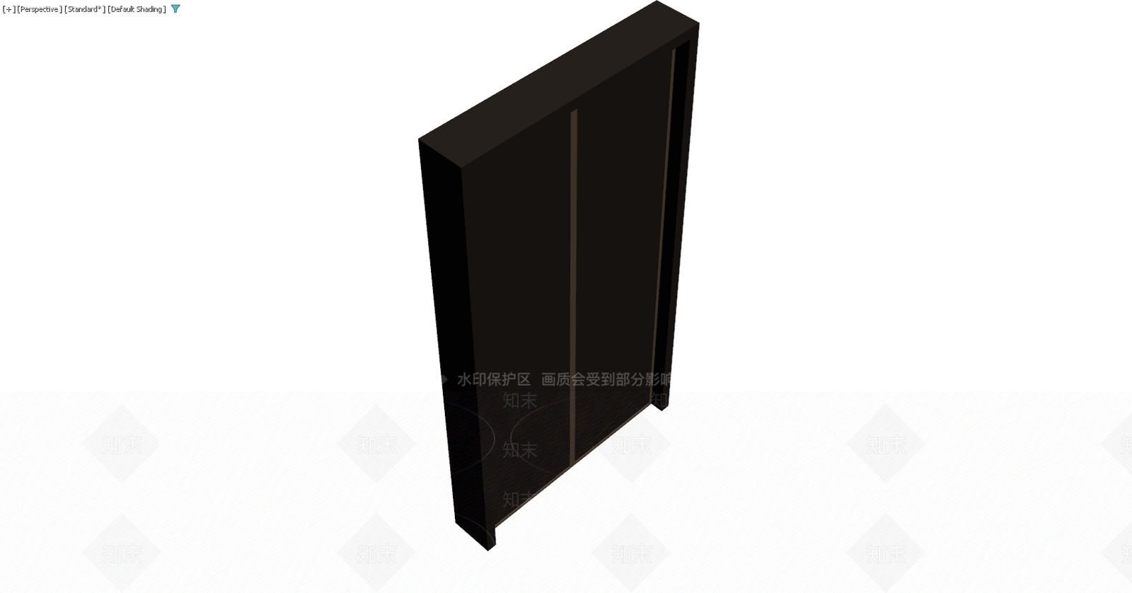 深色双开门装饰柜3D模型下载【ID:1229588570】