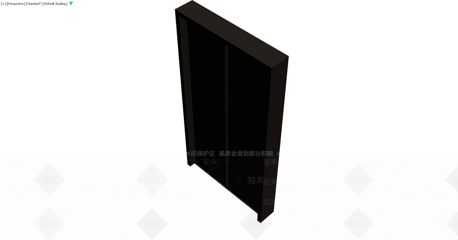 深色双开门装饰柜3D模型下载【ID:1229588570】