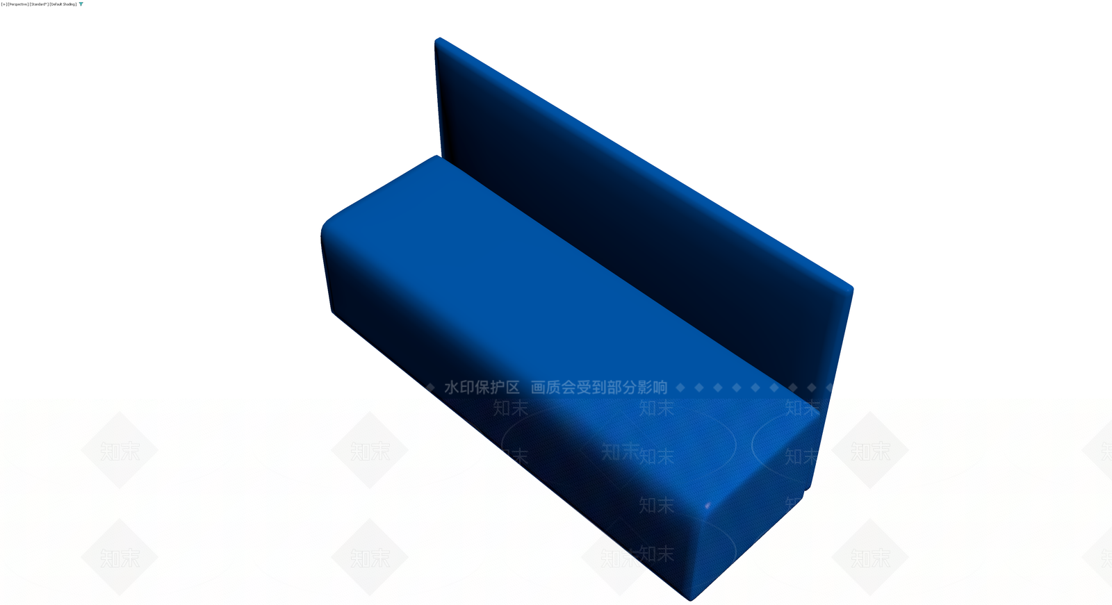 蓝色L型沙发组件3D模型下载【ID:1230371889】