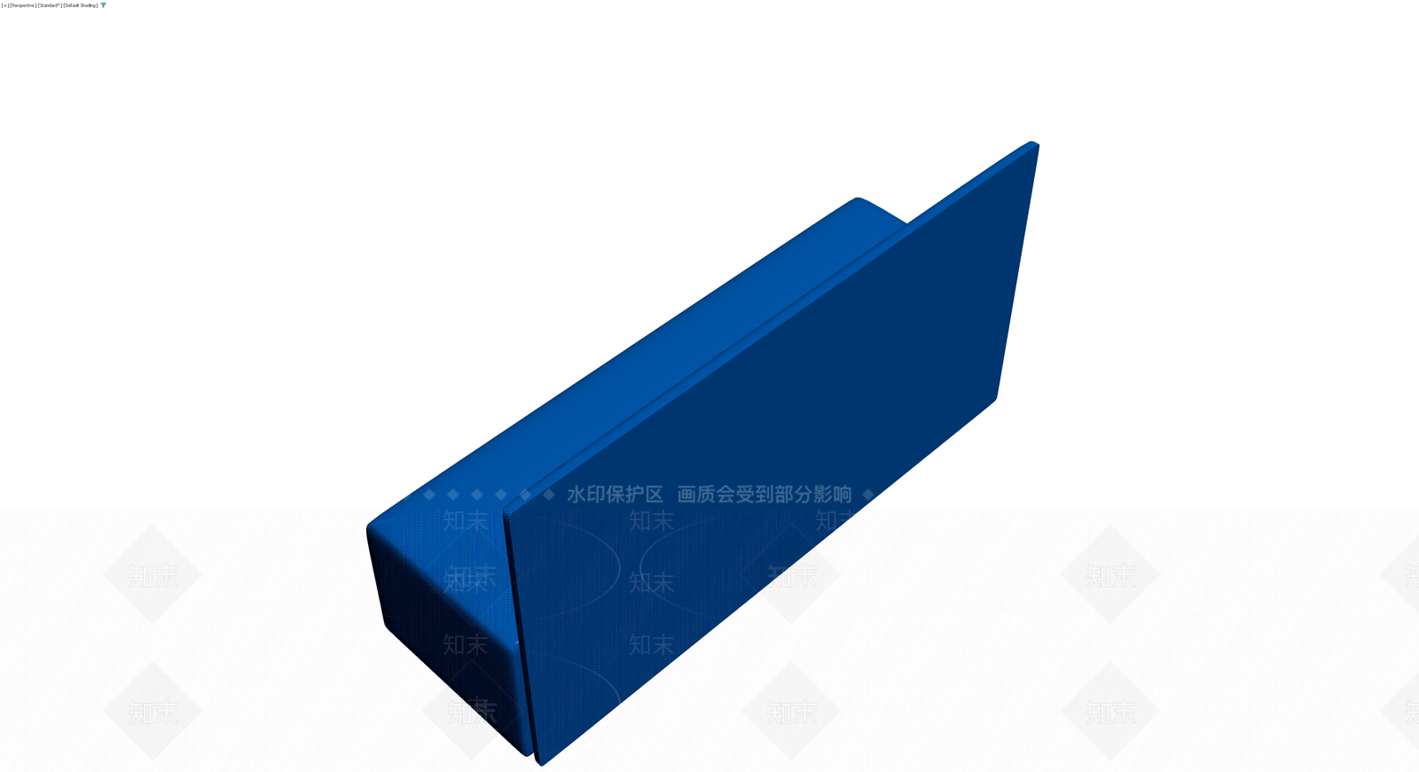 蓝色L型沙发组件3D模型下载【ID:1230371889】
