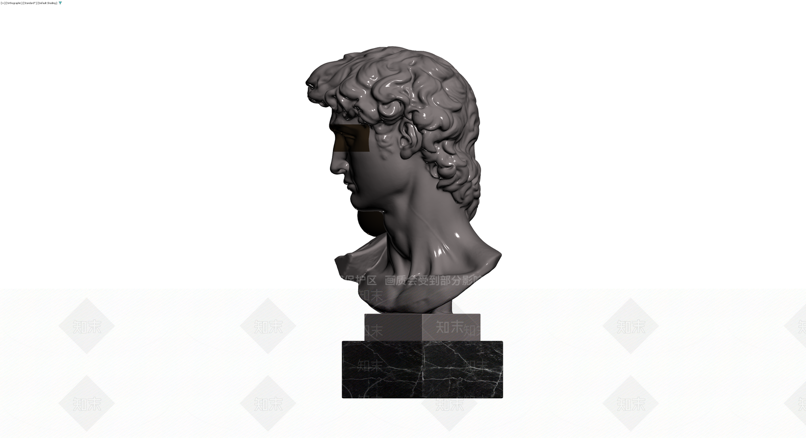 大卫石膏半身像雕塑3D模型下载【ID:1230766294】