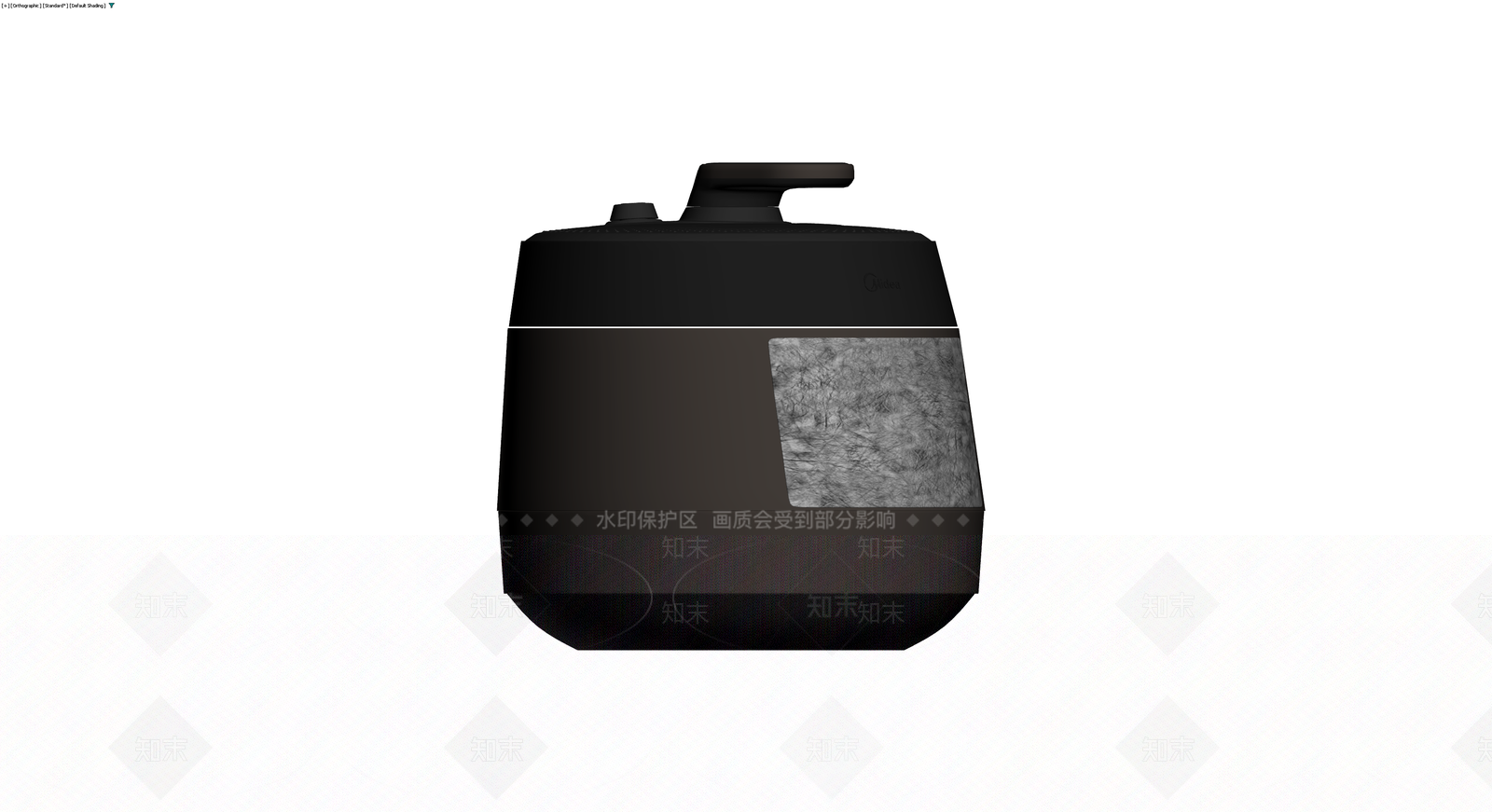 黑色圆柱形电器模型3D模型下载【ID:1229889921】