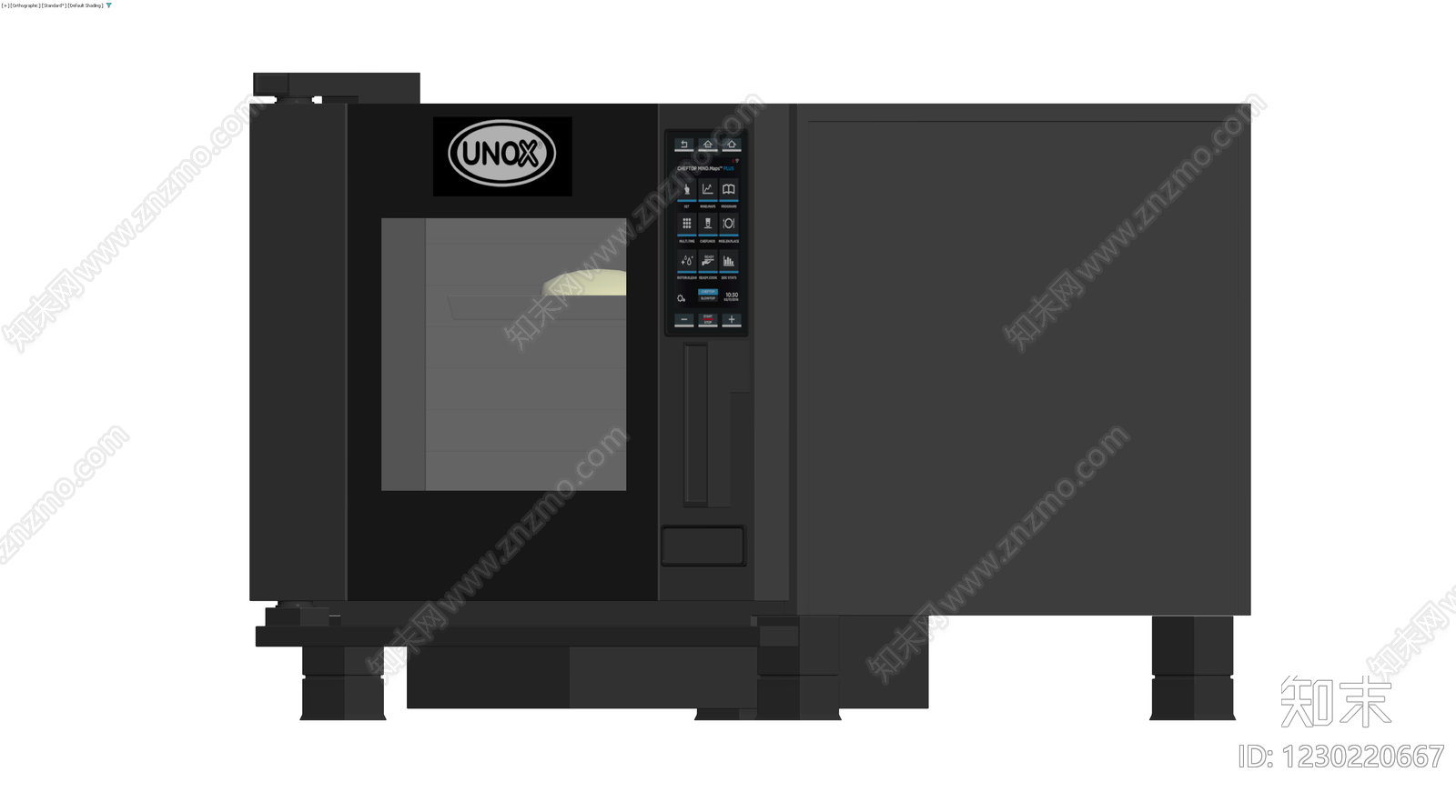 黑色商用烤箱3D模型下载【ID:1230220667】