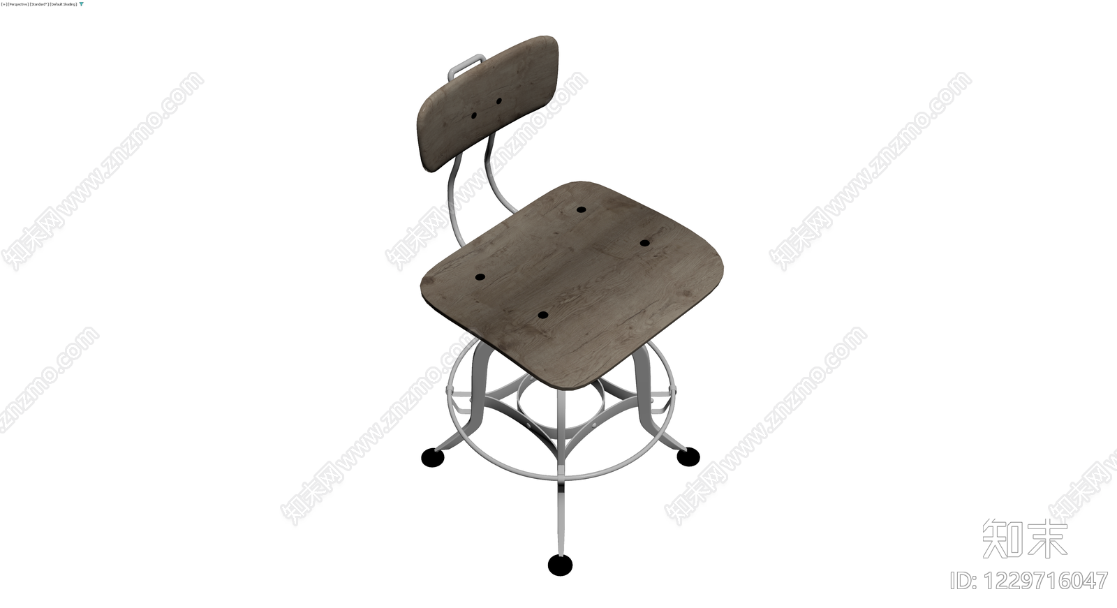 木质座面升降椅3D模型下载【ID:1229716047】