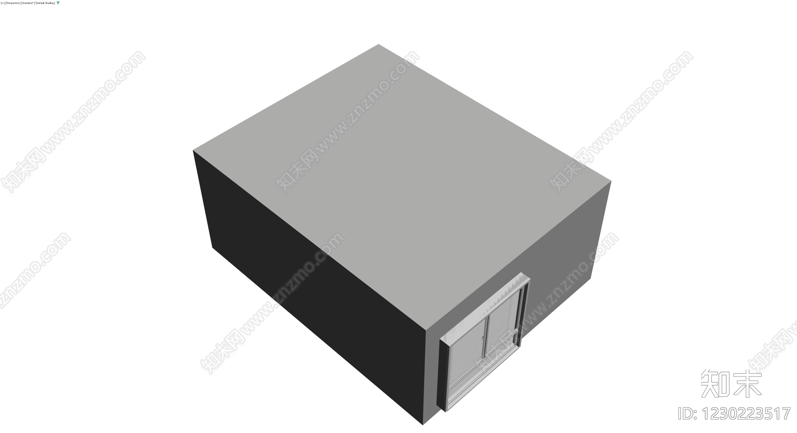 灰模百叶窗组件3D模型下载【ID:1230223517】