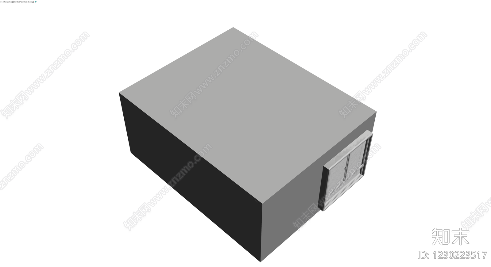 灰模百叶窗组件3D模型下载【ID:1230223517】