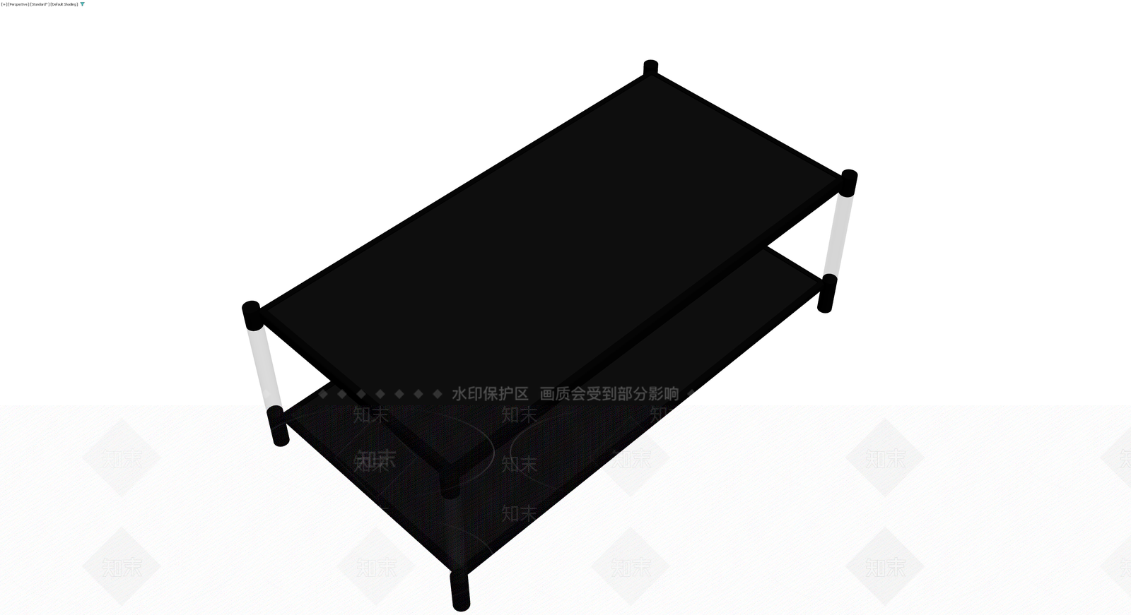 黑色双层茶几模型3D模型下载【ID:1230086381】