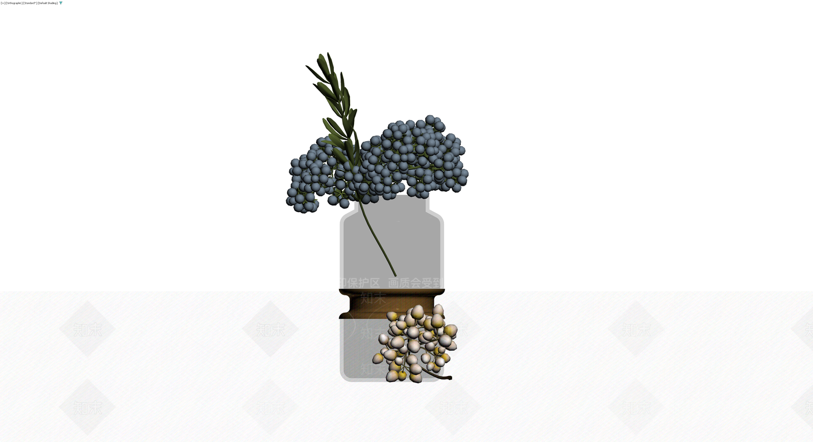 带盆蓝浆果植物模型3D模型下载【ID:1229677408】