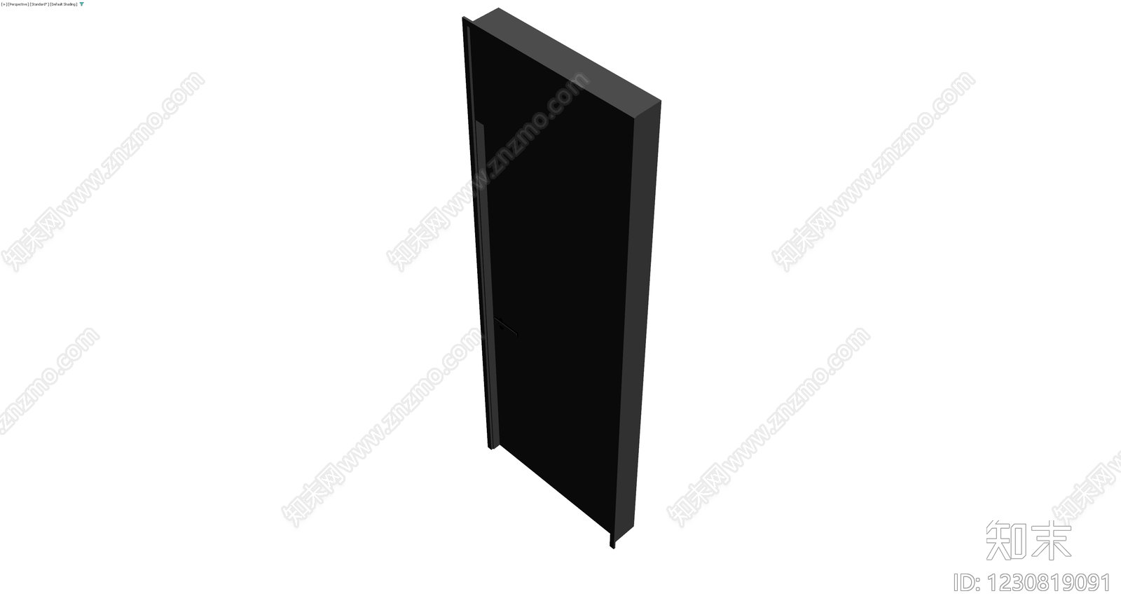 现代风格黑色成品门3D模型下载【ID:1230819091】