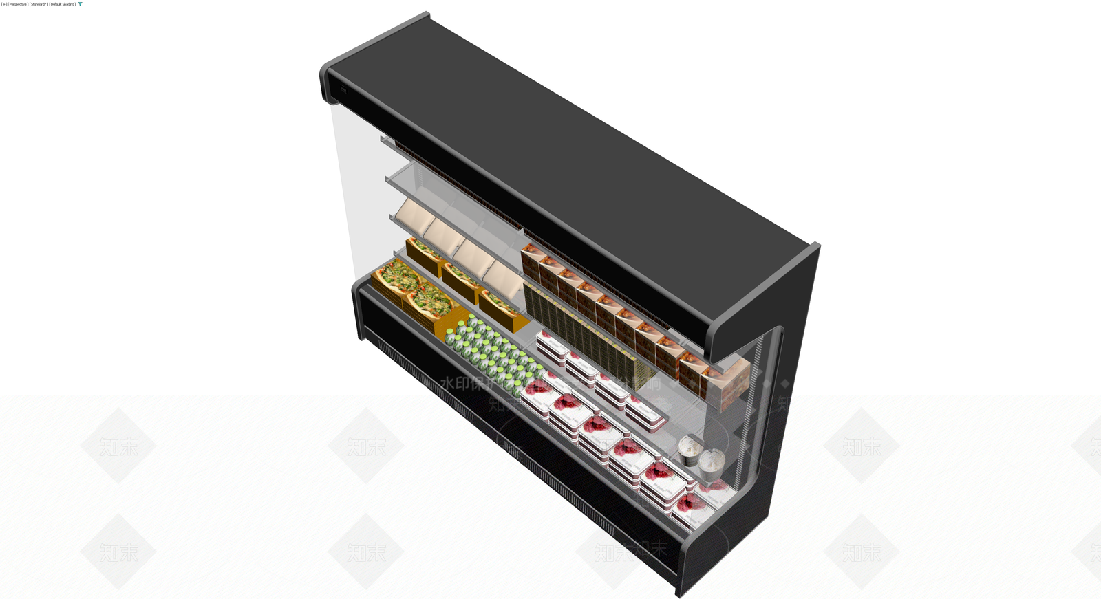 陈列柜及商品组合模型3D模型下载【ID:1230401443】