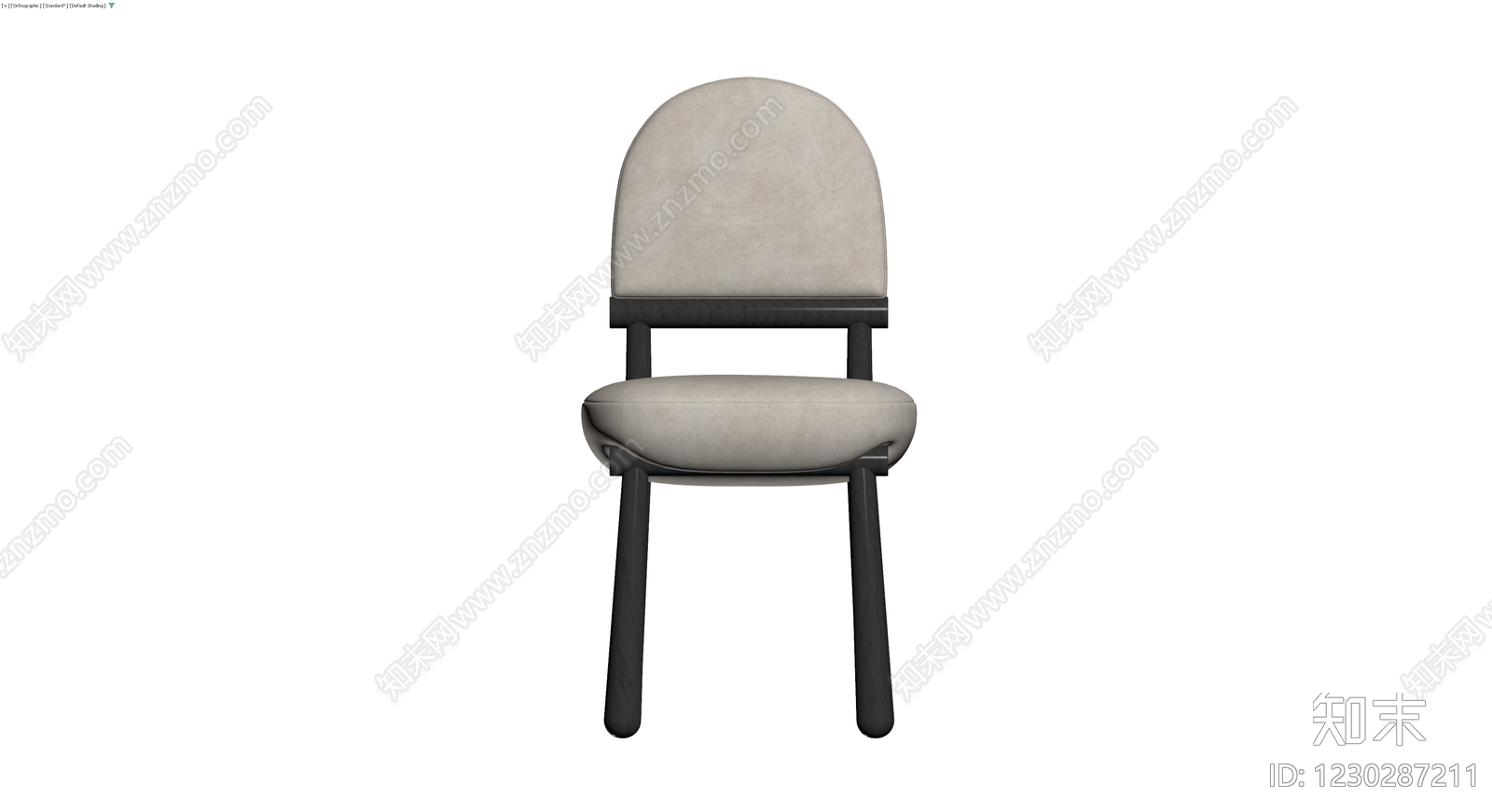现代布艺软包餐椅3D模型下载【ID:1230287211】