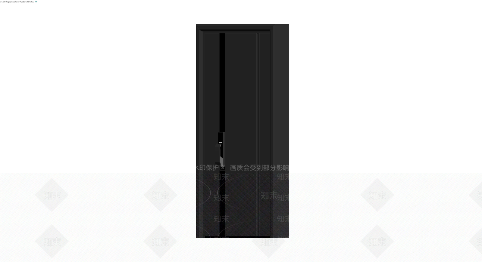 现代黑色入户门模型3D模型下载【ID:1230786824】