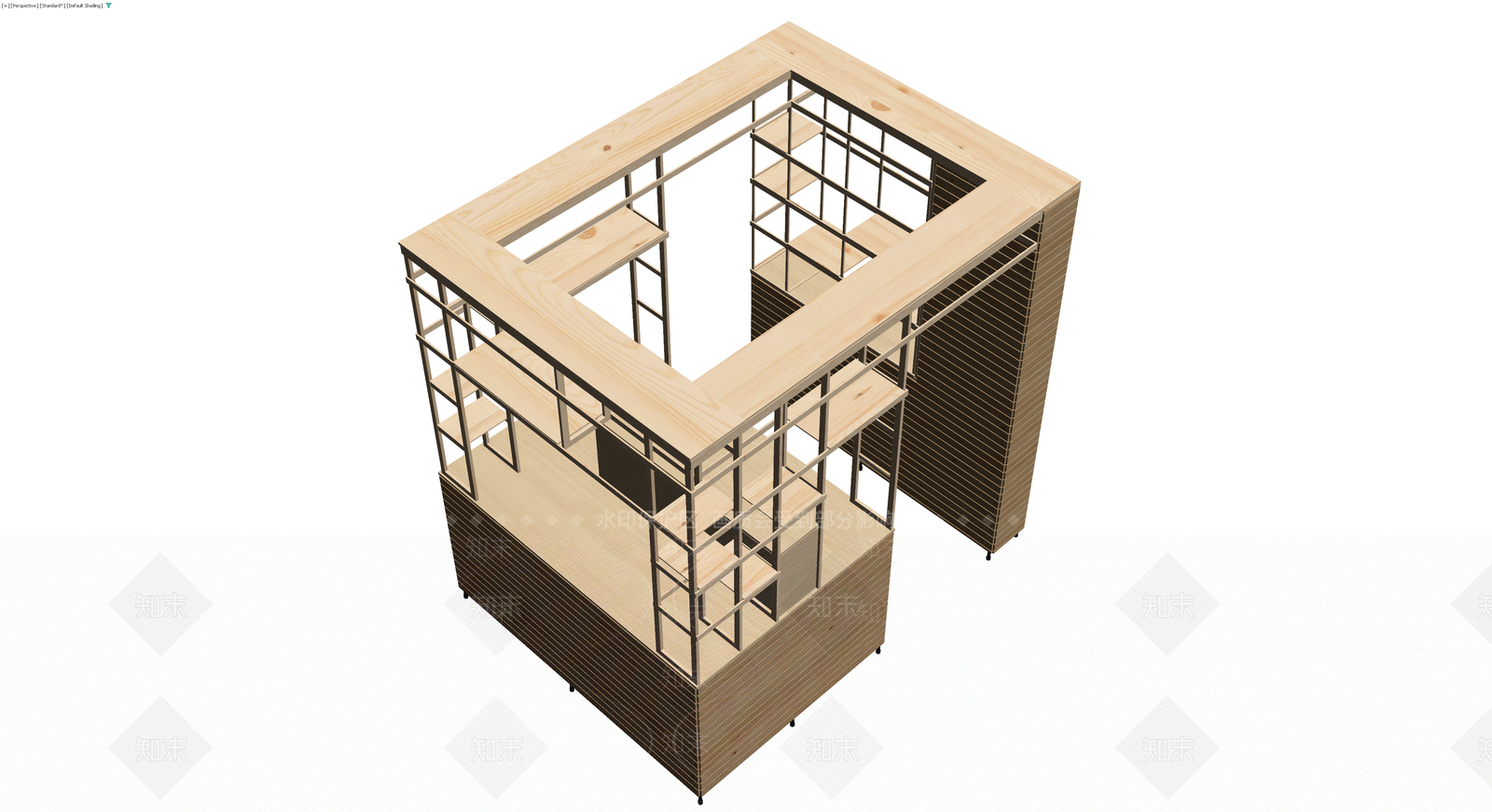 木质结构展示台3D模型下载【ID:1230667352】