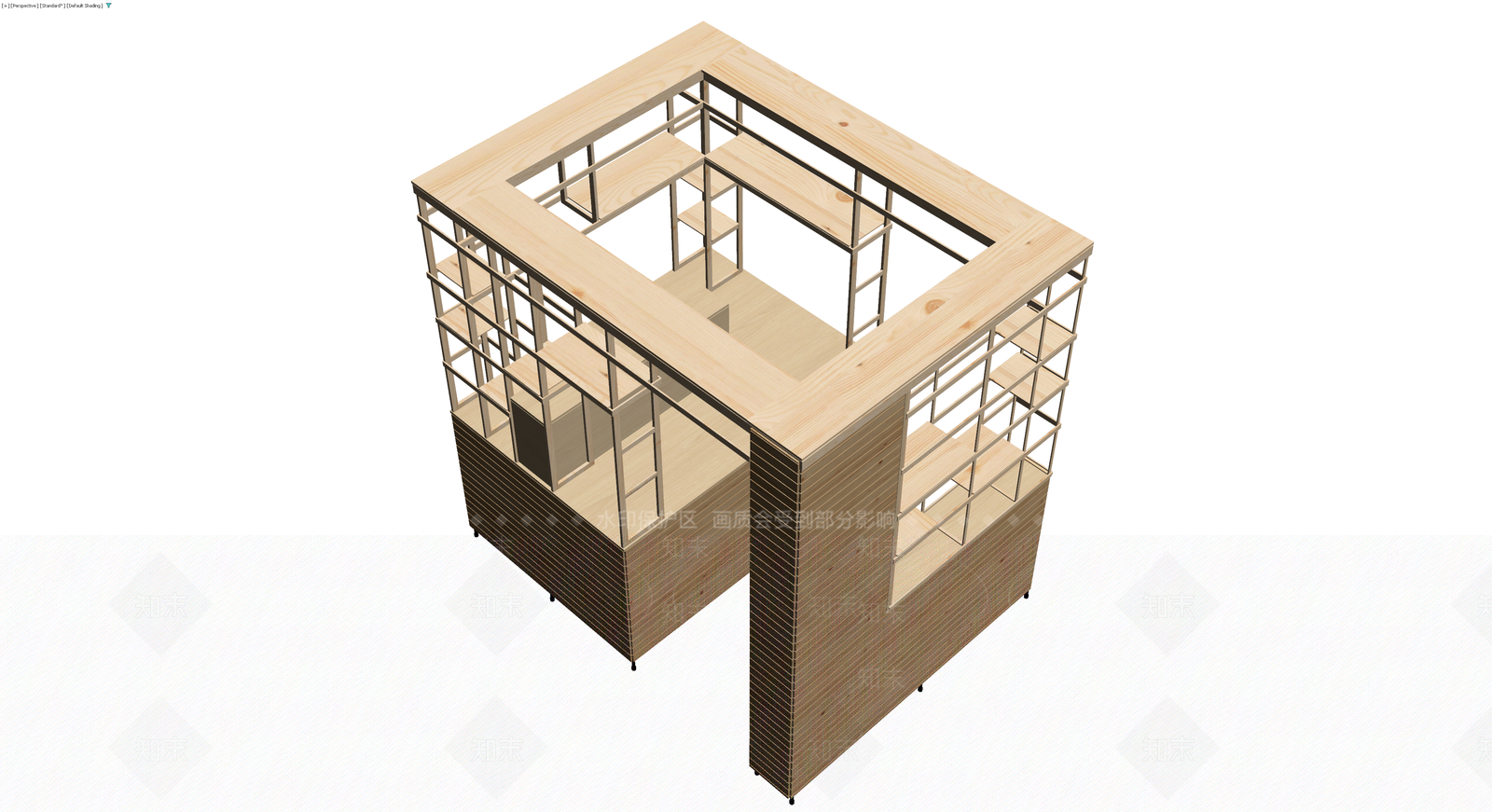 木质结构展示台3D模型下载【ID:1230667352】