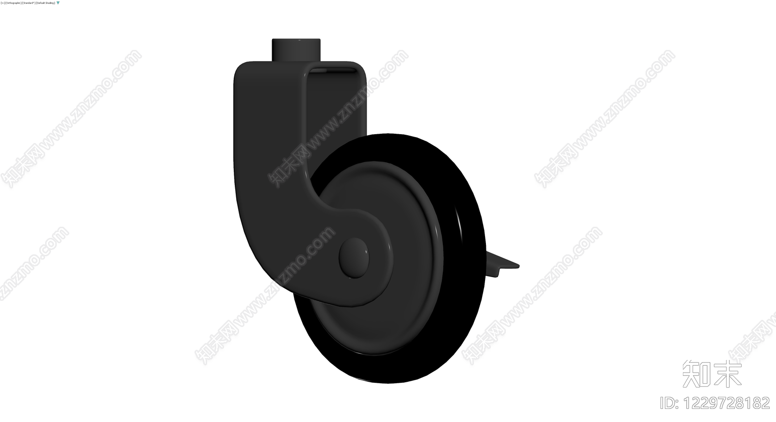 黑色工业脚轮3D模型下载【ID:1229728182】