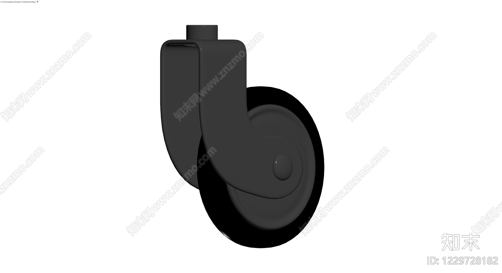 黑色工业脚轮3D模型下载【ID:1229728182】