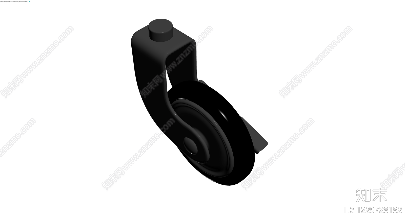 黑色工业脚轮3D模型下载【ID:1229728182】