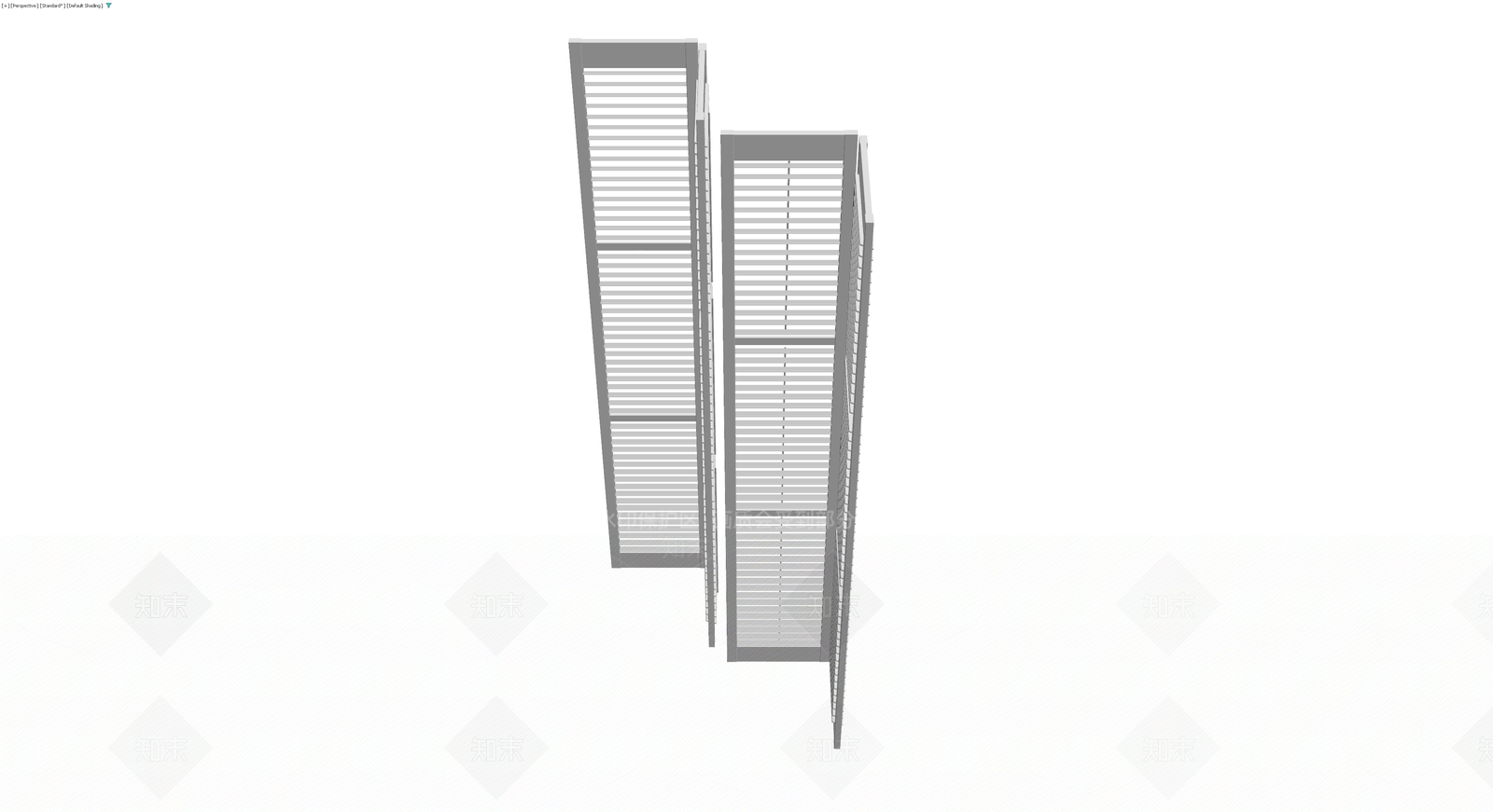 双扇百叶门组件3D模型下载【ID:1230741725】